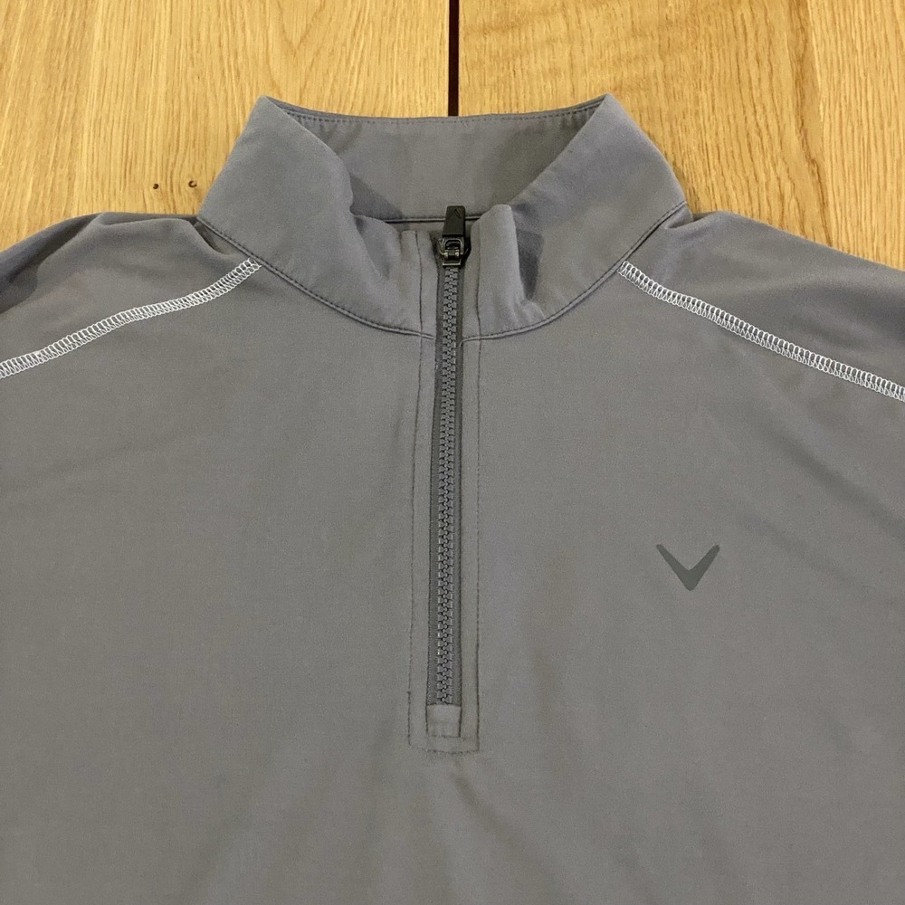 Callaway 1/4 Zip Pullover Men L Gray Performance Golf Sweatshirt Long Sleeve